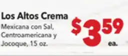 Vallarta Supermarkets Los Altos Crema offer