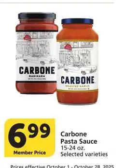 Albertsons Carbone Pasta Sauce offer