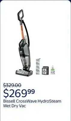 Walmart Bissell CrossWave HydroSteam Wet Dry Vac, Multi-Purpose Vacuum 3513 offer