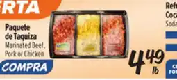 El Super Marinated Beef, Pork or Chicken offer