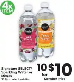 Albertsons Signature select sparkling water or mixers offer