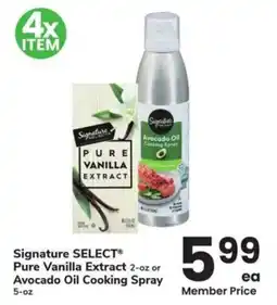 Albertsons Signature select pure vanilla extract offer