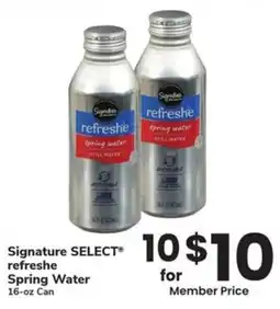 Albertsons Signature select refreshe spring water offer