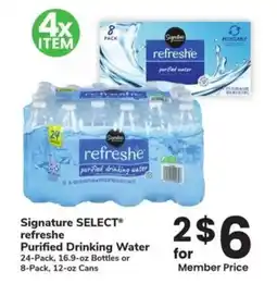 Albertsons Signature select refreshe purified drinking water offer