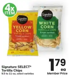 Albertsons Signature select tortilla chips offer