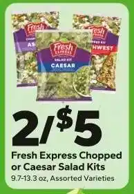 Save a Lot Fresh Express Chopped or Caesar Salad Kits offer