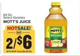 Food Lion Mott's Juice offer