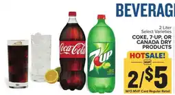 Food Lion Coke, 7-Up, or Canada Dry Products offer