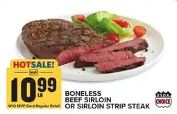 Food Lion Boneless Beef Sirloin or Sirloin Strip Steak offer