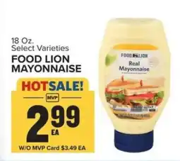 Food Lion FOOD LION MAYONNAISE offer