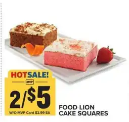 Food Lion FOOD LION CAKE SQUARES offer