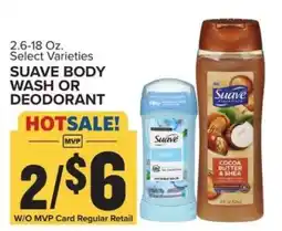 Food Lion Suave Body Wash or Deodorant offer