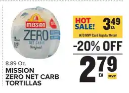Food Lion Mission Zero Net Carb Tortillas offer
