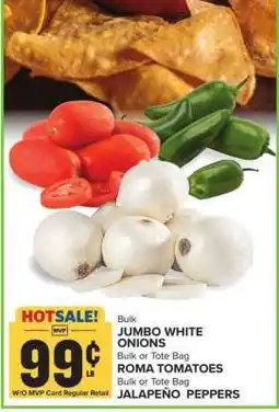 Food Lion Jumbo White Onions, Roma Tomatoes, Jalapeño Peppers offer