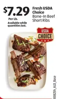 Aldi Fresh USDA Choice Bone-In Beef Short Ribs offer