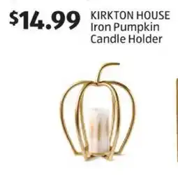 Aldi KIRKTON HOUSE Iron Pumpkin Candle Holder offer