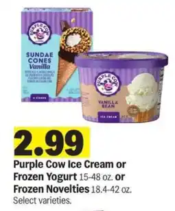 Meijer Purple Cow Ice Cream or Frozen Yogurt or Frozen Novelties offer