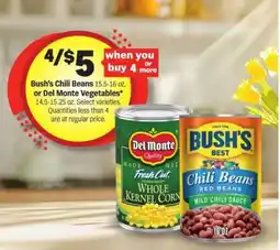 Meijer Bush's Chili Beans or Del Monte Vegetables offer