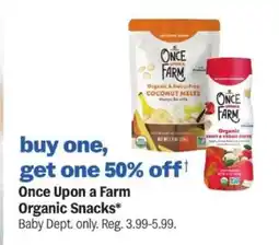 Meijer Once Upon a Farm Organic Snacks offer