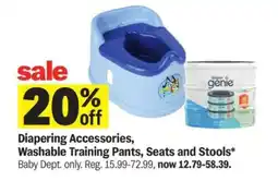 Meijer Diapering Accessories, Washable Training Pants, Seats and Stools offer