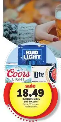 Meijer Bud Light, Miller, Bud or Coors offer