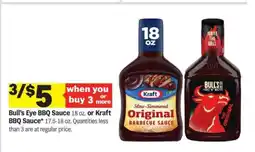 Meijer Bull's Eye BBQ Sauce or Kraft BBQ Sauce offer