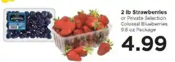 Food 4 Less 2 lb Strawberries or Private Selection Colossal Blueberries offer