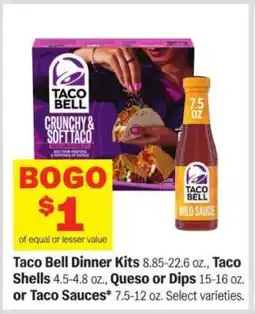 Meijer Taco Bell Dinner Kits, Taco Shells, Queso or Dips, or Taco Sauces offer