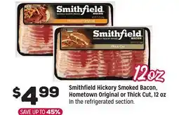 Grocery Outlet Smithfield Hickory Smoked Bacon, Hometown Original or Thick Cut, 12 oz offer