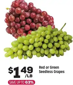 Grocery Outlet Red or Green Seedless Grapes offer