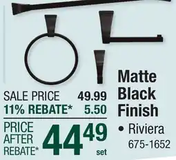 Menards Matte Black Finish offer