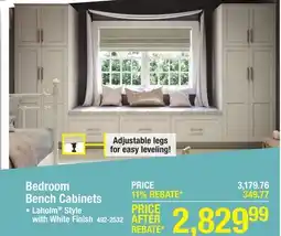 Menards Bedroom Bench Cabinets offer