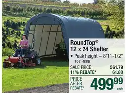 Menards RoundTop 12 x 24 Shelter offer