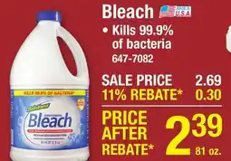 Menards Bleach offer