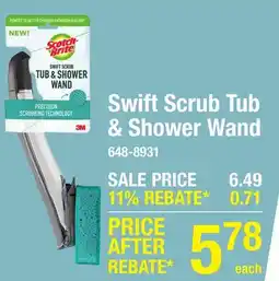 Menards Swift Scrub Tub & Shower Wand offer