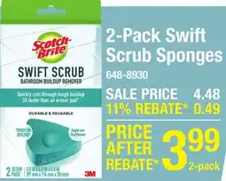 Menards Scotch-Brite 2-Pack Swift Scrub Sponges offer
