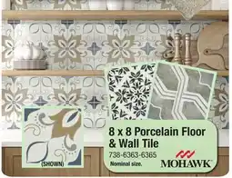Menards MOHAWK 8 x 8 Porcelain Floor & Wall Tile offer