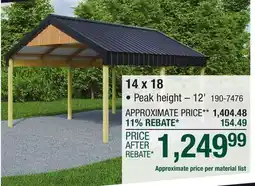 Menards 14 x 18 offer
