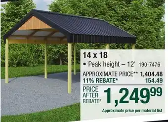 Menards 14 x 18 offer