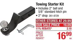 Menards Towing Starter Kit offer