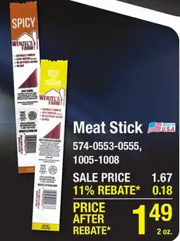Menards Meat Stick offer