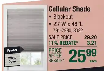 Menards Cellular Shade offer