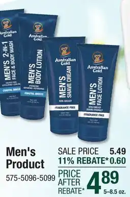 Menards Men's Product offer