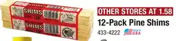 Menards 12-Pack Pine Shims offer