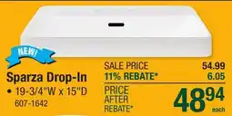 Menards Sparza Drop-In offer