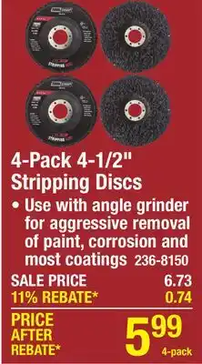 Menards 4-Pack 4-1/2 Stripping Discs offer