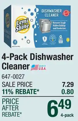 Menards 4-Pack Dishwasher Cleaner offer