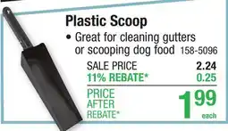 Menards Plastic Scoop offer