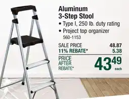 Menards Aluminum 3-Step Stool offer