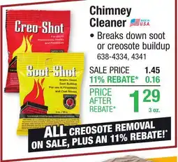 Menards Chimney Cleaner offer